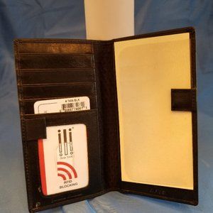 ILI Soft Leather Black Checkbook Cover Brand New!